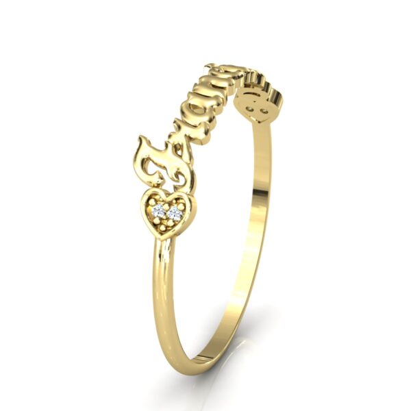 Anel Nome Francisco Pedras Diamantes Ouro 18k - Image 3