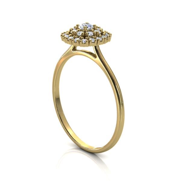 Anel Chuveiro Lindo Com 25 Pedras Zircônia Ouro 18k - Image 3