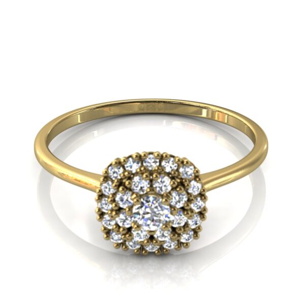 Anel Chuveiro Lindo Com 25 Pedras Zircônia Ouro 18k - Image 4