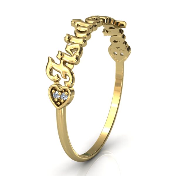 Anel Formatura Fisioterapia Pedras Diamantes Ouro 18k - Imagem 3